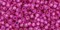 Toho 11/0 Round Japanese Seed Bead, #2107PF, Silver Lined Hot Pink PermaFinish, 13 grams